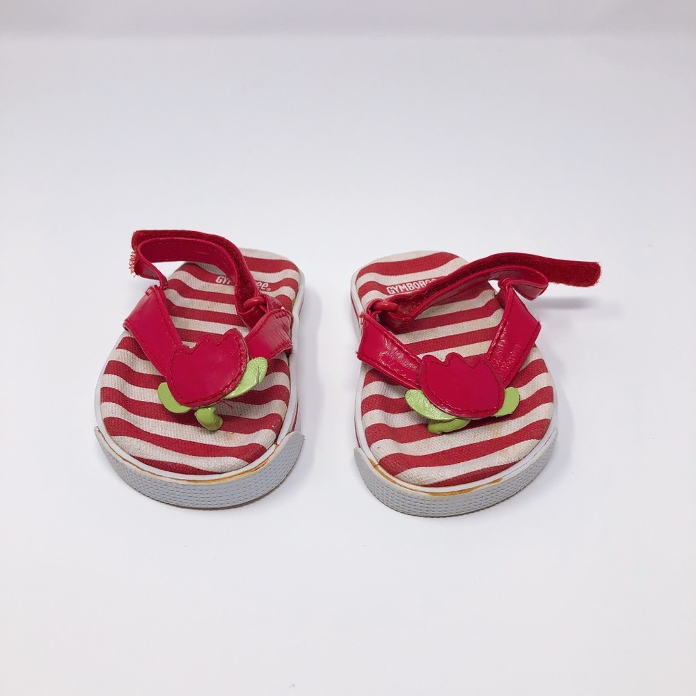 Gymboree Red and White Foral Sandals